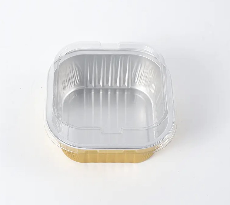 Elegant dineren, duurzame verpakkingen: de allure van voedselcontainers van zwart goud aluminiumfolie